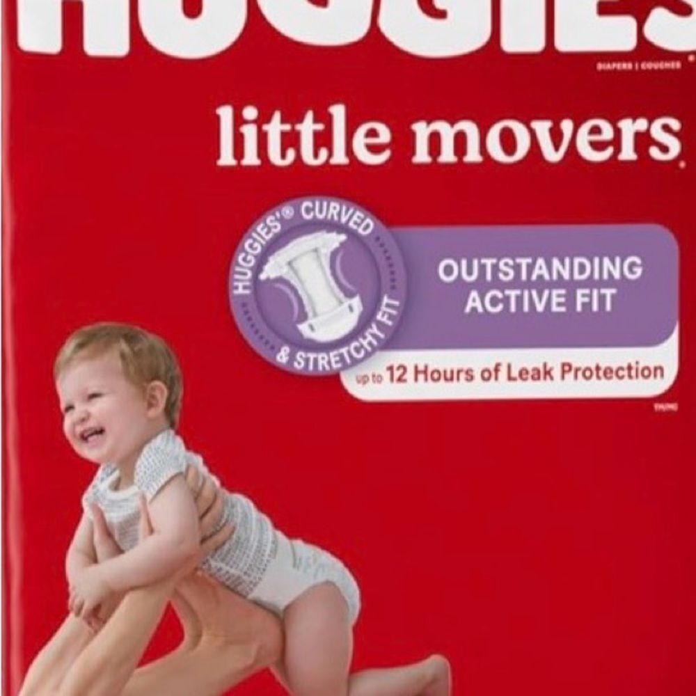 60 Pack Huggies Little Movers Diapers Sz 5